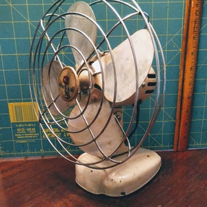 Fan, Vintage Fan, Coast Air Vintage Fan, Vintage Fan Appliance, Summer Time Desk Fan, Industrial Metal Fan