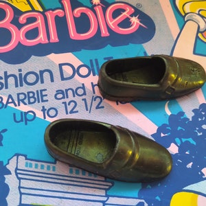 Barbie Ken Vintage Shoes, Ken Doll White Lace Up Shoes, Ken Metallic Green Shoes, Mattel Ken Doll, Ken Accessories, 70s Ken Clothes, Merch