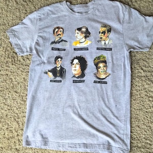 Punk Rock Authors Shirt, 1980's New Wave T-Shirt, Jane Austen, Maya Angelo, Langston Hughes,  Virginia Wolfe, Oscar Wilde, 80s T-Shirt