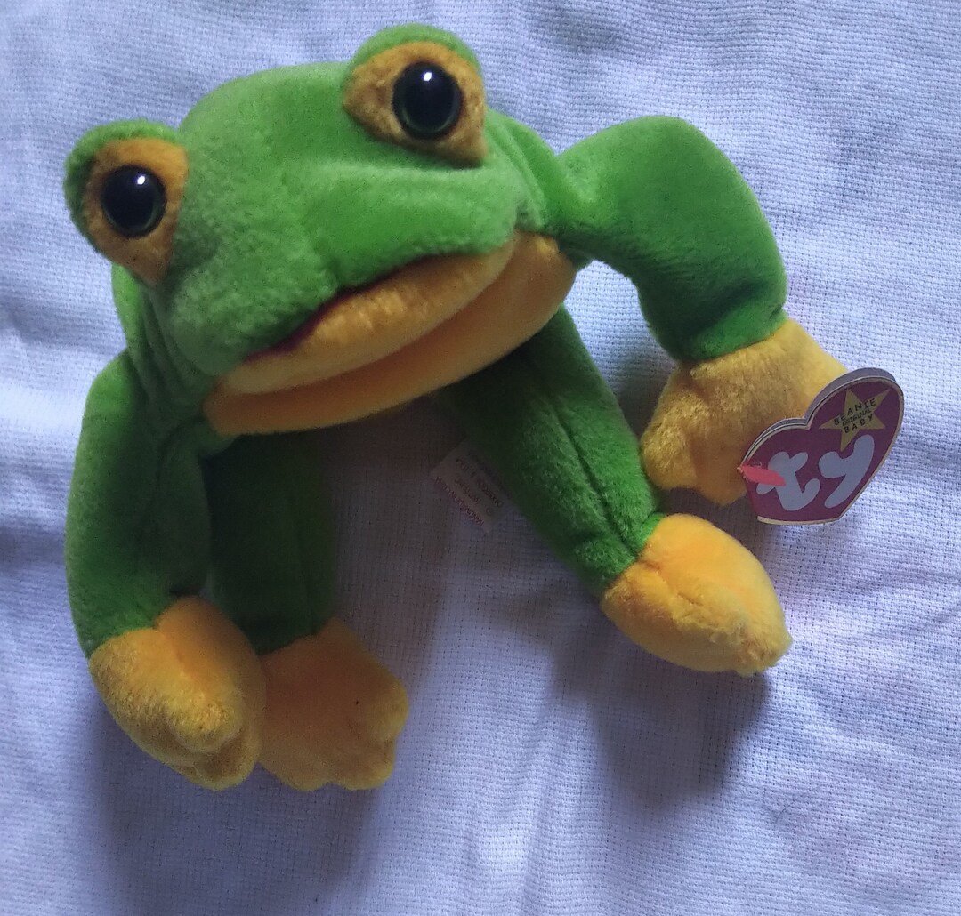 Beanie Baby Frog Vintage Smooch Ty Beanie Baby Retired Frog Etsy