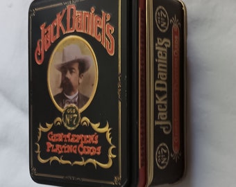 Jack Daniels Gentlemens Playing Cards, Vintage Jack Daniels Playing Cards Tin, Vtg Tin, Vtg Jack Daniels Playing Cards, Gentleman Jack