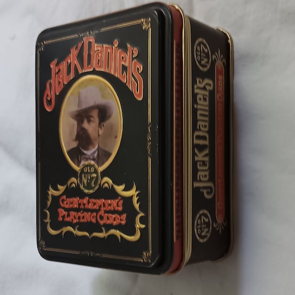 Jack Daniels Gentlemens Playing Cards, Vintage Jack Daniels Playing Cards Tin, Vtg Tin, Vtg Jack Daniels Playing Cards, Gentleman Jack