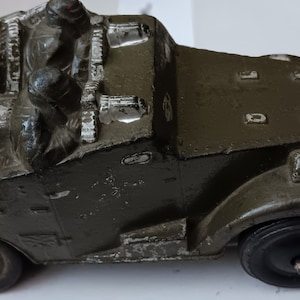 RARE Sun Rubber US Army Truck, WW2 Rubber Military Army Truck, Man Cave Decor, Gift For Him, Vintage Military Toy Vehicle, Vtg Toys