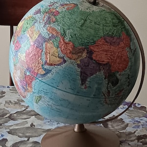 Vintage Replogle Weltkugel, Vintage Metall Erdkugel, Vintage Metallkugel, Karte, World Nation Serie Repogle Globe, Vatertag