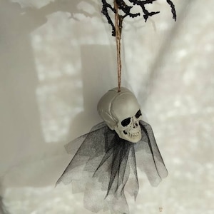 Halloween Tree Decoration, skull halloween decor, Halloween Tree, Hand Made Ornament