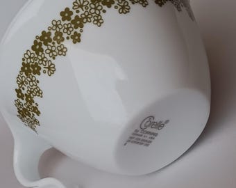 Corelle vintage, Corelle con estampado de margaritas locas, Corelle de los años 70, vajilla Corelle, Corelle clásica, vajilla vintage Corelle, taza de té, casco antiguo