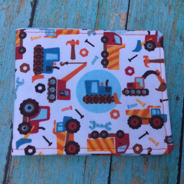 Boy's Wallet, Kid's wallet, Construction Print Wallet, Wallet ForBoys, Child's Wallet, READY TO SHIP