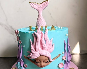 Fondant Mermaid Cake set