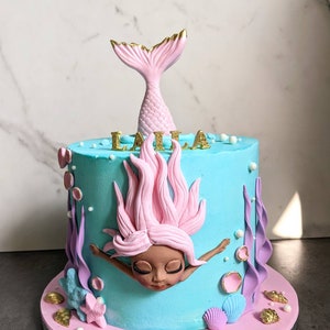 Fondant Mermaid Cake set