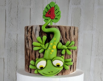 Fondant Gecko, Lizard, Reptile Cake Topper