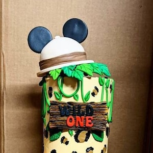 Fondant Safari Mickey inspired cake set
