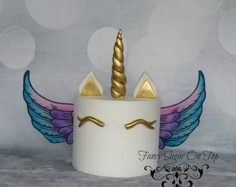 unicorn cake wings etsy