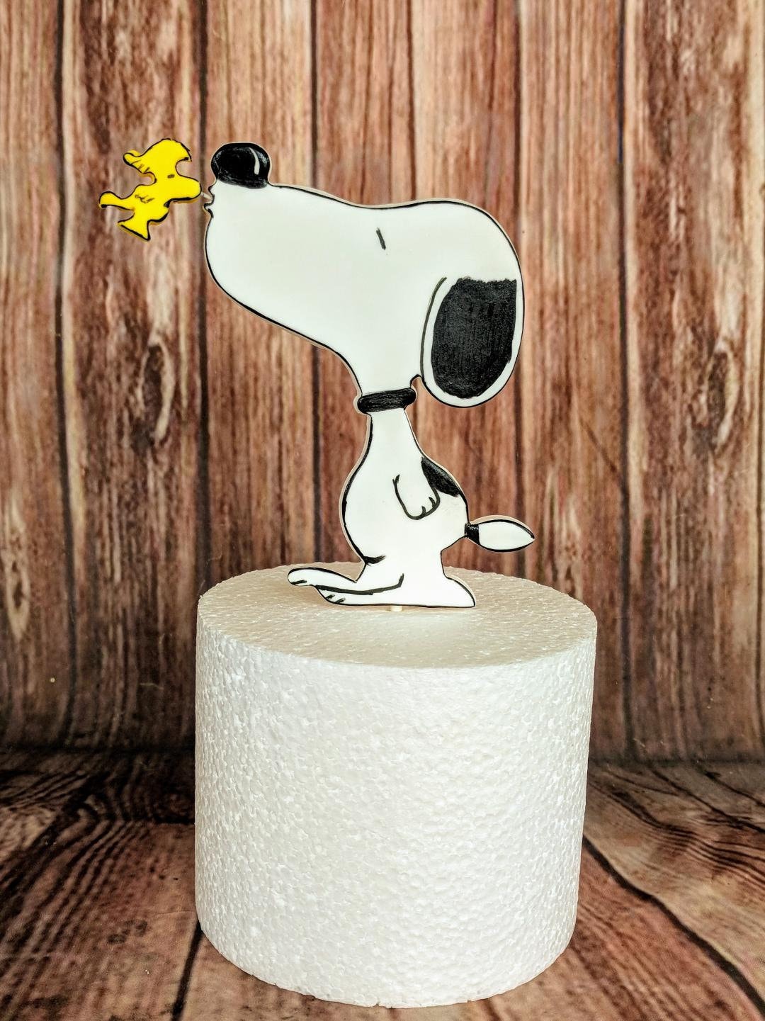 Fondant Snoopy and Woodstock Inspired Cake Topper Etsy