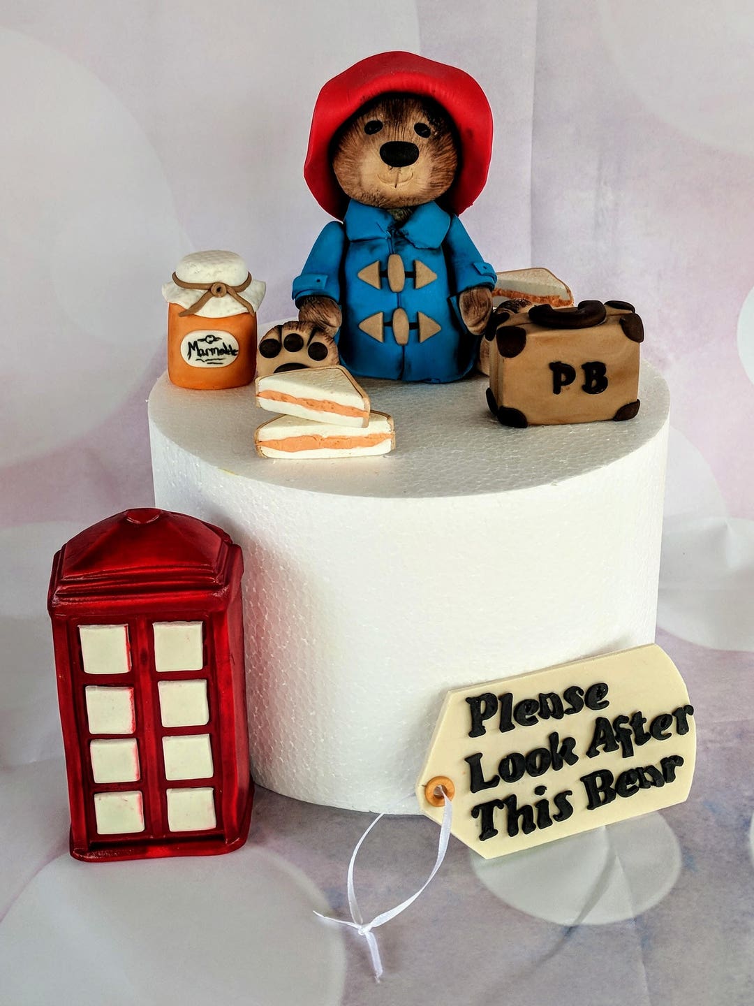 Fondant Paddington Bear Vintage/classic Style Inspired Set