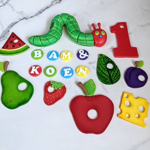 Fondant Hungry Caterpillar Cake Topper