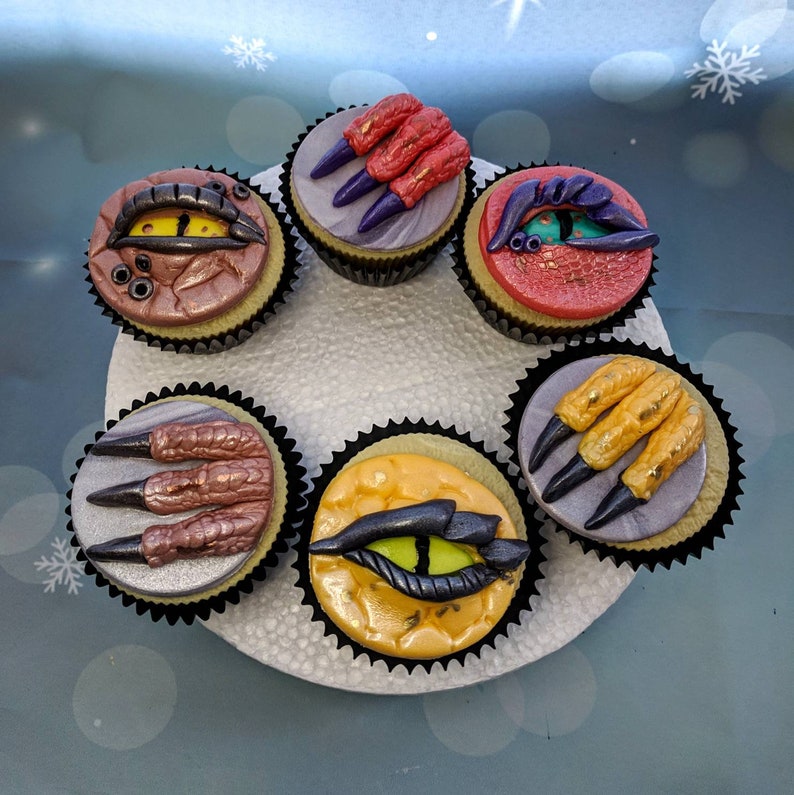 Fondant Dragon Eye Edible Cupcake Toppers Etsy