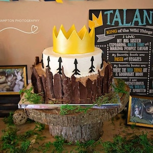 Where the Wild Things are inspired Fondant Crown Cake Topper image 3