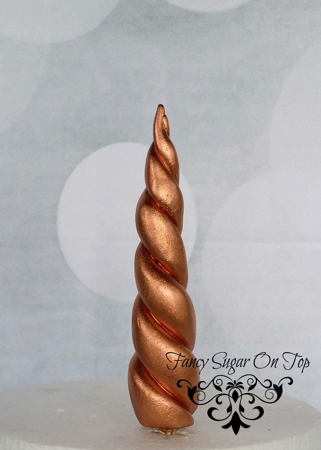 Fondant Unicorn Horn Cake Topper Set With Edible Wings Gold silver 