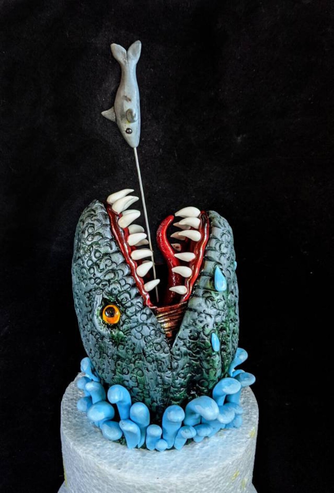 mosasaurus cake topper
