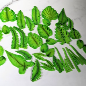 Fondant Jungle leaves and grasses