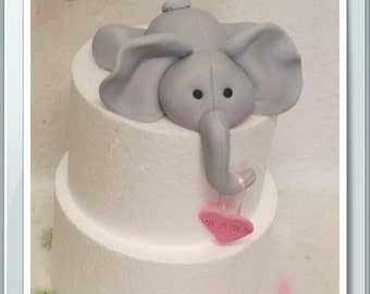Fondant Elephant cake topper