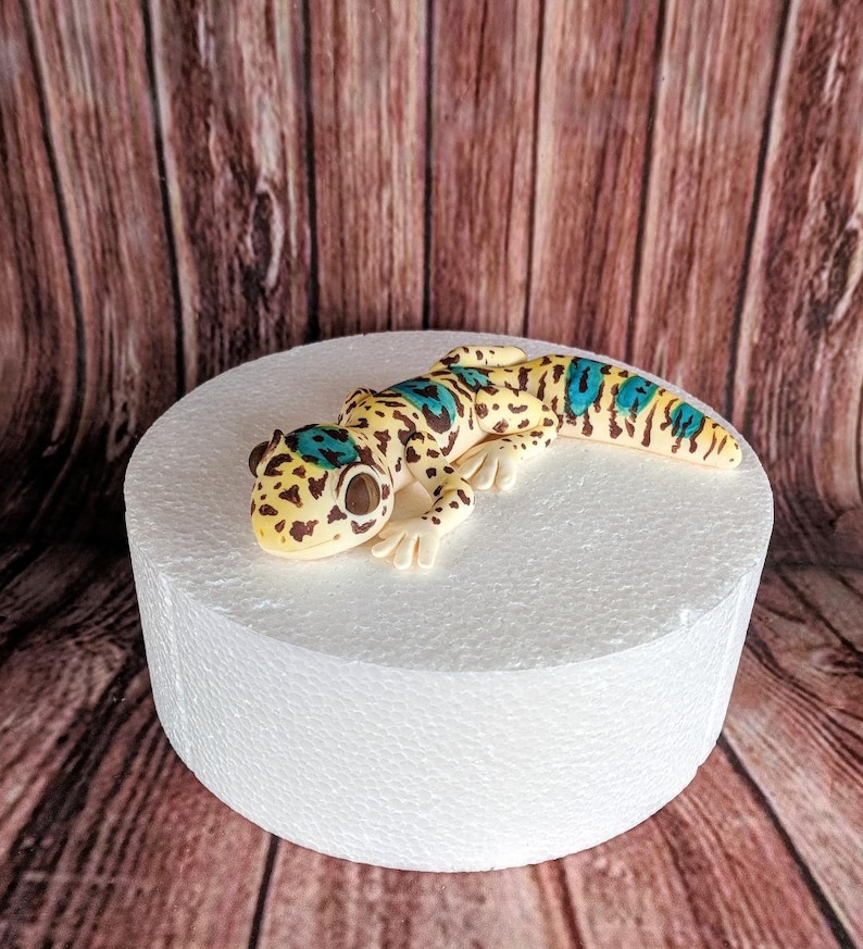 Fondant Gecko Lizard Reptile Cake Topper Etsy