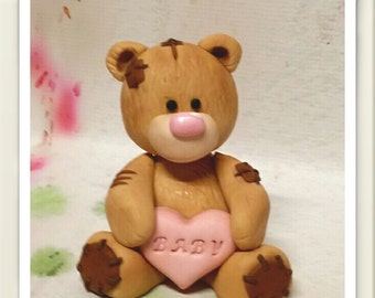 Fondant Baby Bear cake Topper