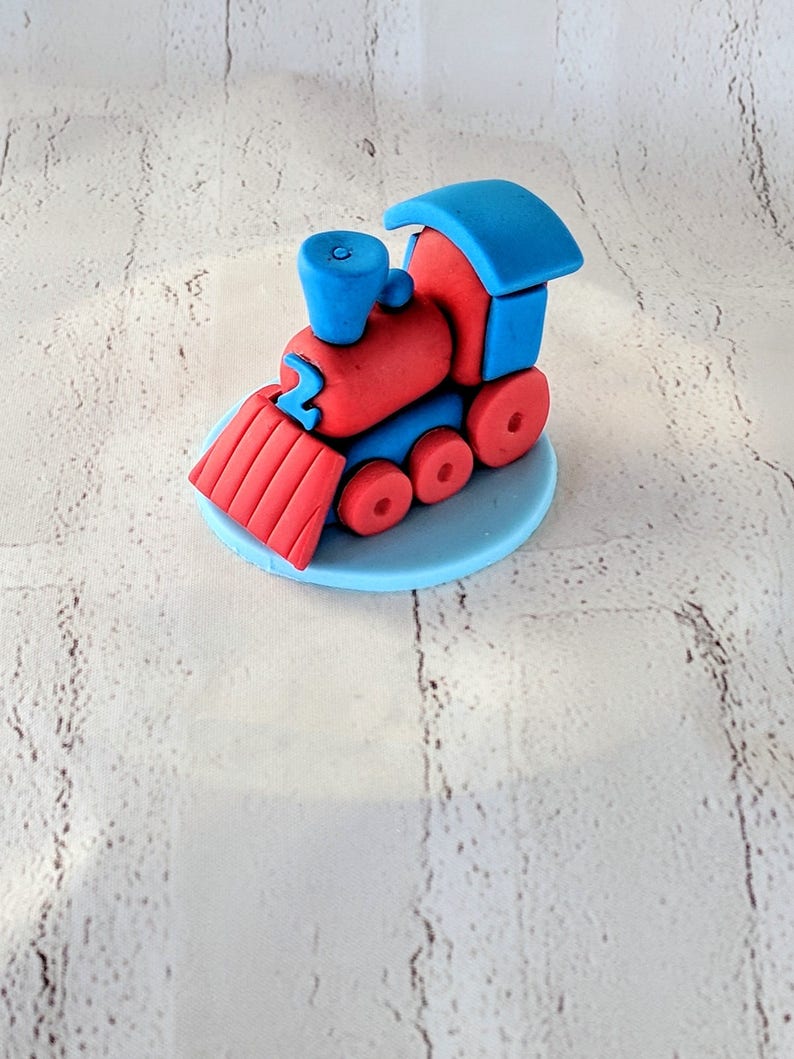 Fondant Train Cupcake Toppers Etsy