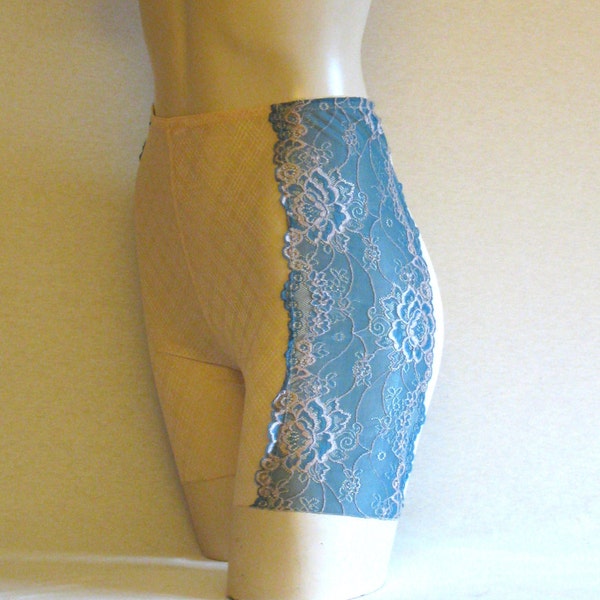 Spitzen Shorts, floraler Spitze und nackt Masche, sehr hoch-Taille Slip, lange Hosen sowie Größe Dessous Hosen, Größe XS bis 2XL, 3XL, 4XL, 5XL
