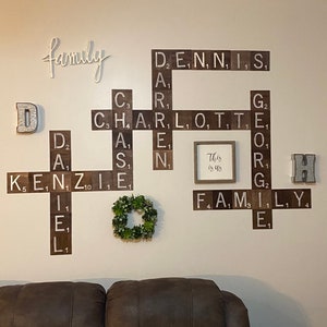 Scrabble wall tiles