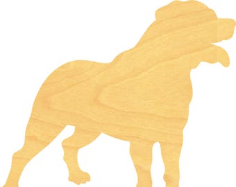 Rottweiler Wood Cutout Small Dog Sizes Up to 12 Inches  - Shapes for Projects or Other Use