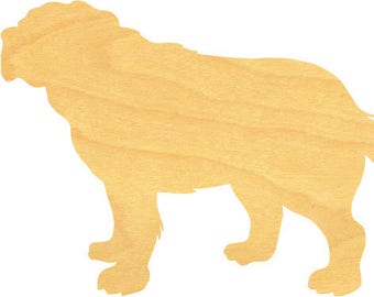 St Bernard Wood Cutout Dog Small Sizes Up to 12 Inches  - Shapes for Projects or Other Use