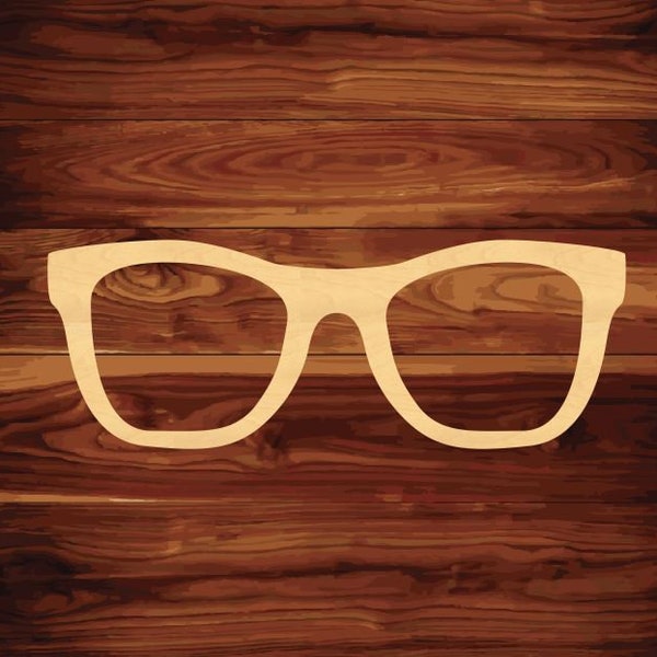 Glasses Frames Wood Cutout - Doctor Who / Big Sun Glasses / Eye Glasses / Bedroom Decor / Eyeglasses Jewelry / Glasses Cutout / Glasses