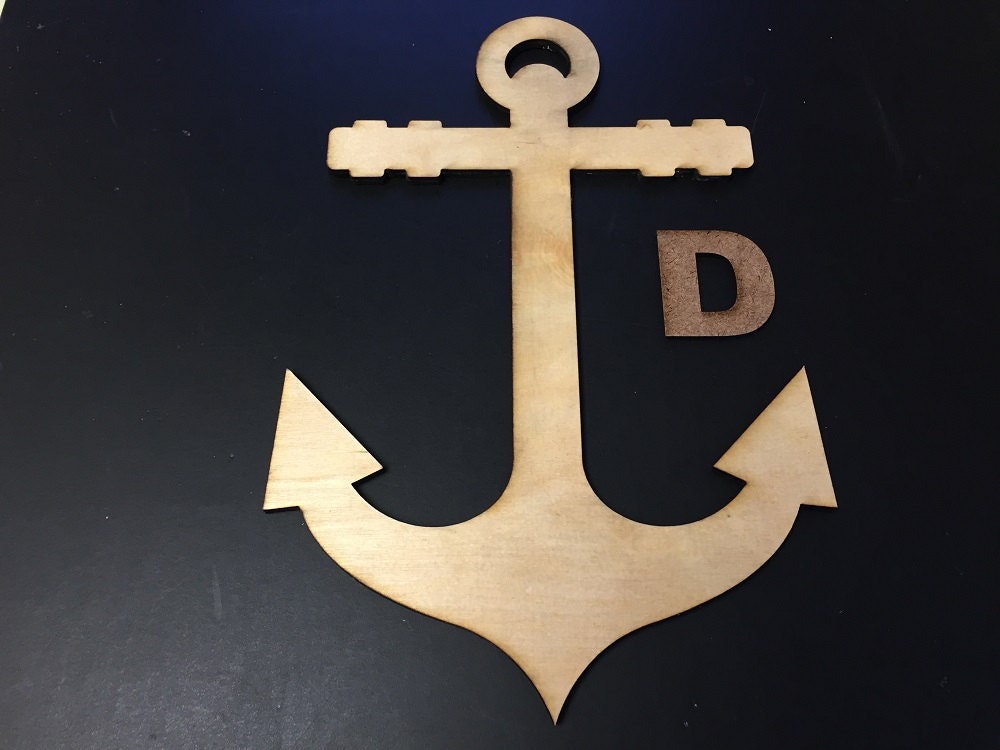 Anchor Wood Cutout Large Sizes From 14 Inch to 22 Inch 1/4 Etsy