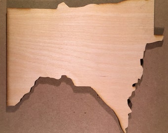 MN Minnesota Wood Cutout - Large Sizes - Shapes for Projects or Other Use