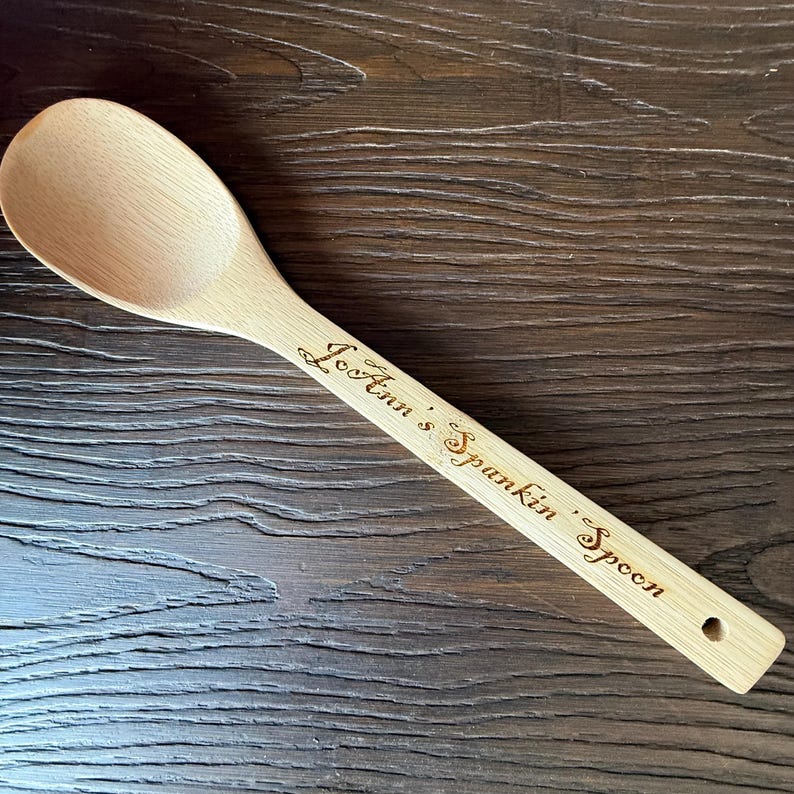 Spank Spoon - Spanking Spoon Personalized Spoon Gifts for Mom Wood Spoon Gifts for Dad Wooden Spoon Gifts for Grandma Spoon Spank Wood Spoon afbeelding 3