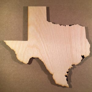 Texas Wood Cutout Shape - Lone Star State Sign for DIY Crafts, Wall Art, and Home Decor Projects