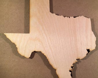 Texas Wood Cutout Shape - Lone Star State Sign for DIY Crafts, Wall Art, and Home Decor Projects