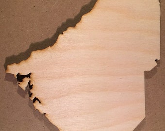 SC Wood Cutout South Carolina- Shapes for Projects or Other Use