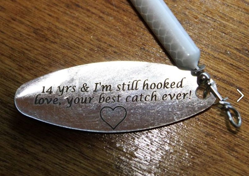 Anniversary Gifts for Men Personalized Fishing Lure 1/2 Ounce image 1
