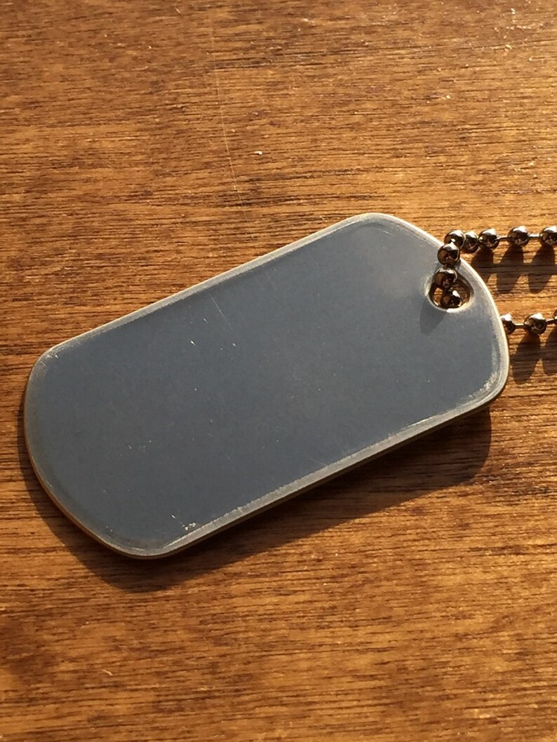 Dog Tags For Men Custom With Optional Ball Chain Shiny Etsy