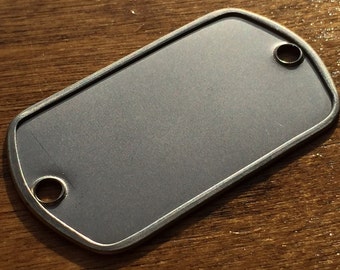 Custom Engraved Two Hole Dog Tags | Military Style ID Tag for Paracord Bracelet