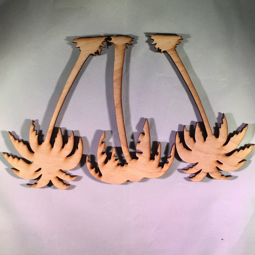 Palm Tree Wood Cutout Small Shapes for Projects or Other Use Etsy