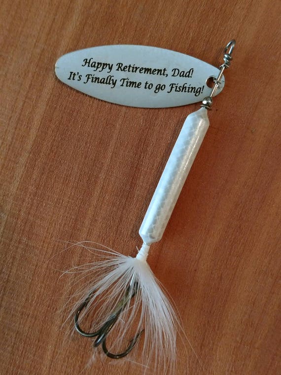 Retirement Gifts for Men Personalized Wordens Fishing Lure 1/2 Ounce  Rooster Tail