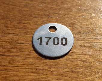 Stainless Steel Tags 1 Inch - 20 Gauge Metal Discs for Valve Marking, Pipe Labels, and Key Ring Charms