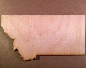 MT Wood Cutout Montana Wooden Cutouts - Shapes for Projects or Other Use