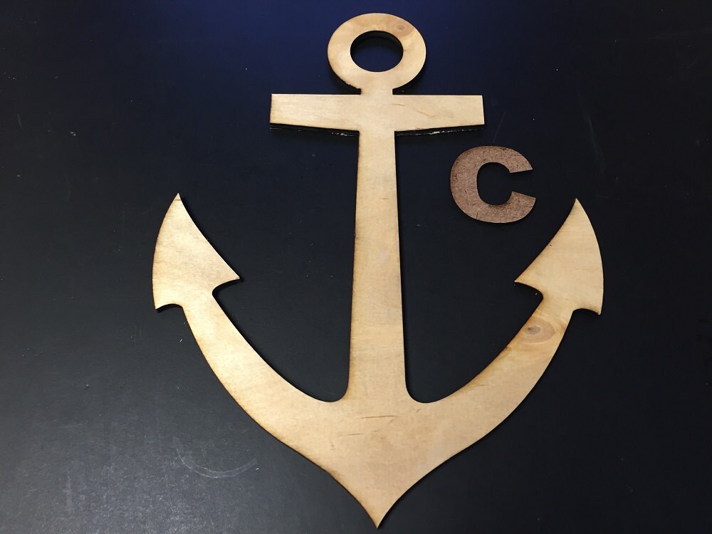 Anchor Wood Cutout Large Sizes From 14 Inch to 22 Inch 1/4 Etsy