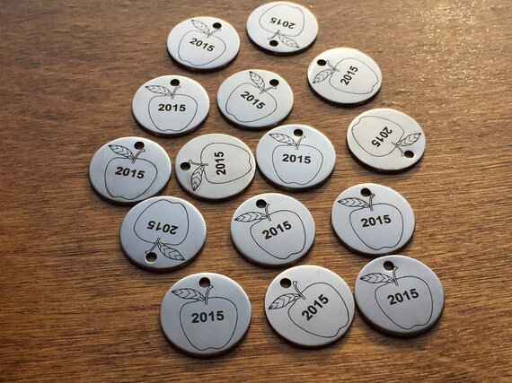 Custom Charm 3/4 Inch Stainless Steel 18 Gauge Charm with a 3/32 hole