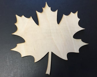 Maple Leaf Wood Cutout - Small Sizes Cutouts - Shapes for Projects or Other Use