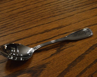 Personalized Spoon, Customized Gifts - Engraved Tea Spoons in Script, Arial or Times New Roman